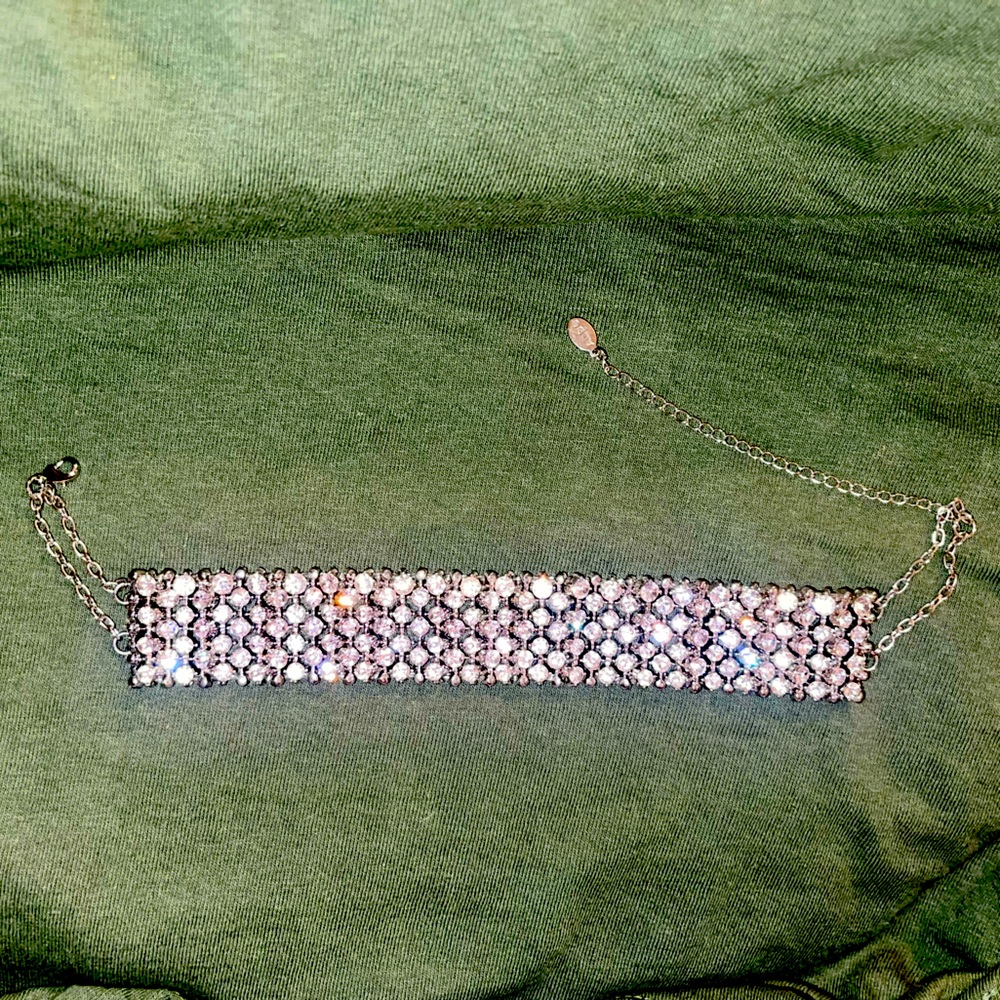 ALDO - Silver Rhinestone Choker - Picture 5 of 7